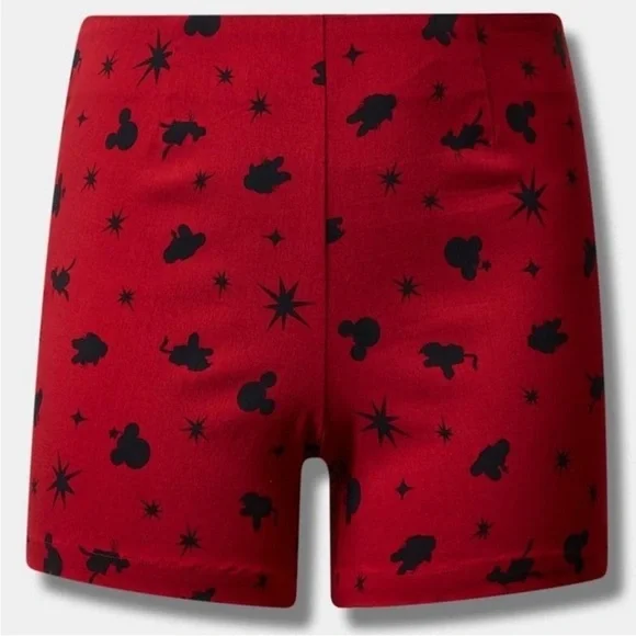 Plus size women’s 3x torrid  Disney shorts red with black Mickey ears - Picture 4 of 14